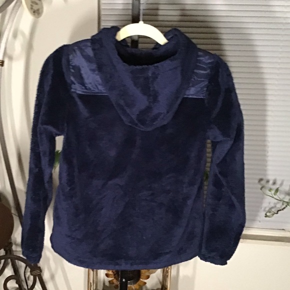 THE NORTH FACE BIG GIRL ‘OSO’ FLEECE LOVED MONTAGUE BLUE SIGNATURE ZIP UP HOODIE - Picture 2 of 12